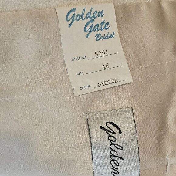 Golden Gate Bridal  Champagne Strapless Wedding Dress 16 - Picture 7 of 8